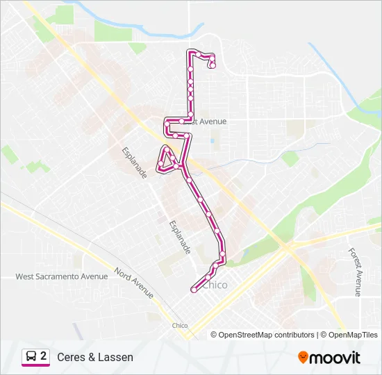 2 Bus Line Map