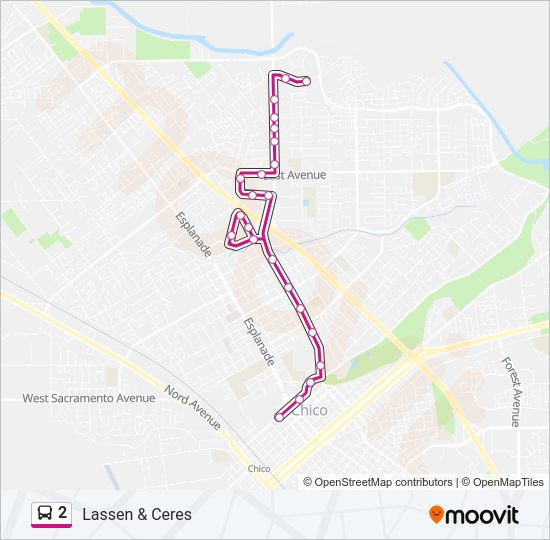 2 bus Line Map