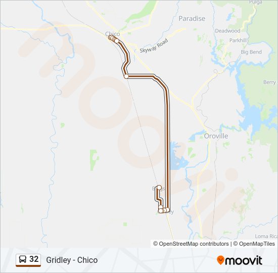 32 Bus Line Map