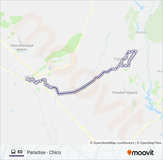 40 Bus Line Map