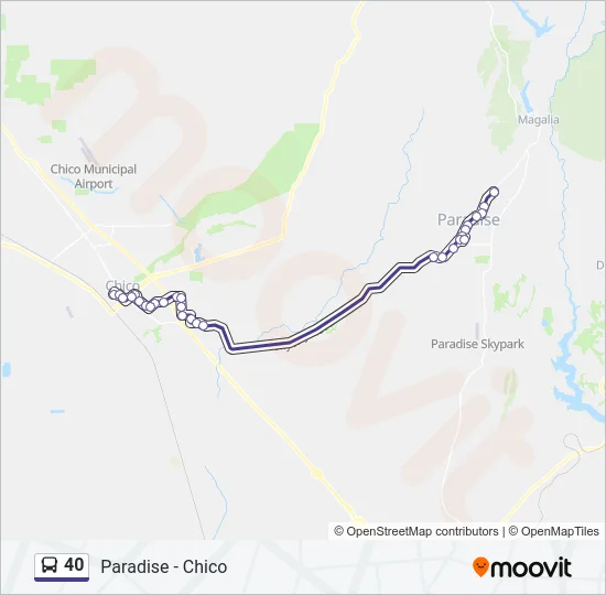 40 Bus Line Map