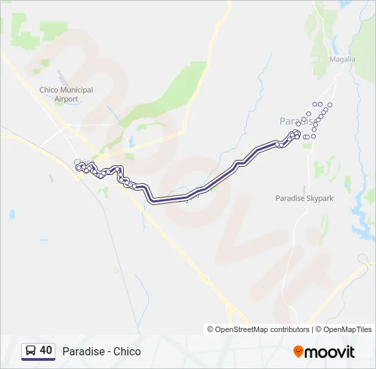 40 Bus Line Map
