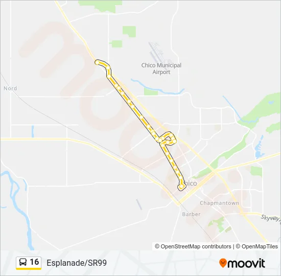 16 Bus Line Map
