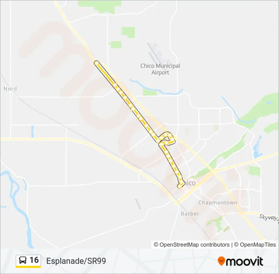 16 Bus Line Map
