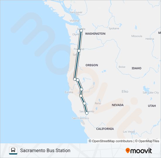 GREYHOUND US0500 Bus Line Map