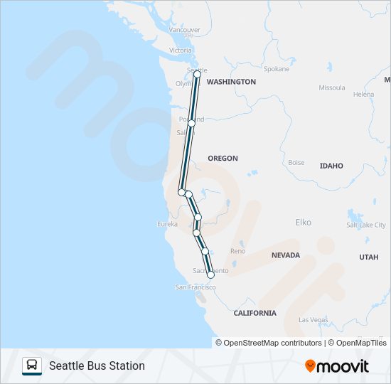 GREYHOUND US0500 Bus Line Map
