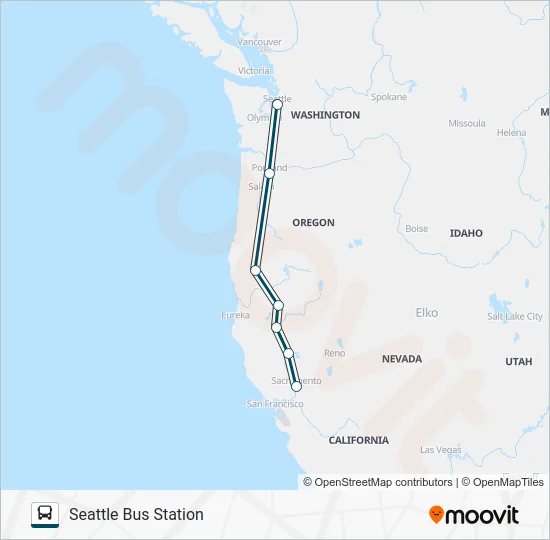 GREYHOUND US0500 Bus Line Map