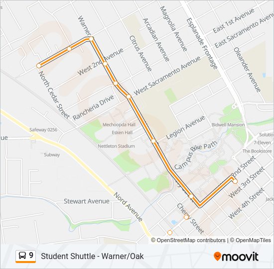 9 Bus Line Map