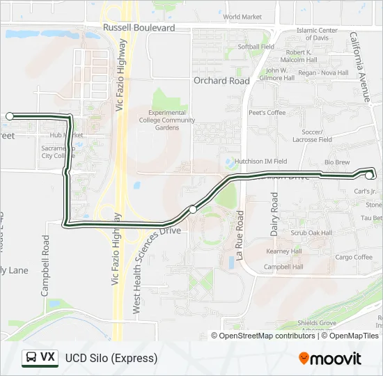 Mapa de VX de autobús