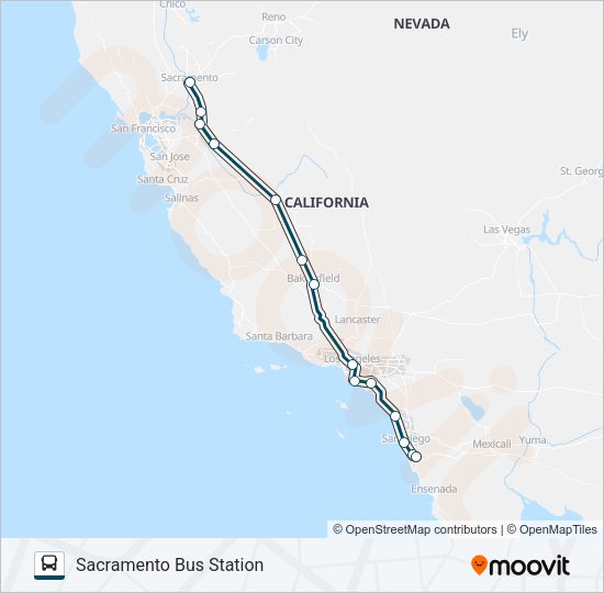 GREYHOUND US0831 Bus Line Map