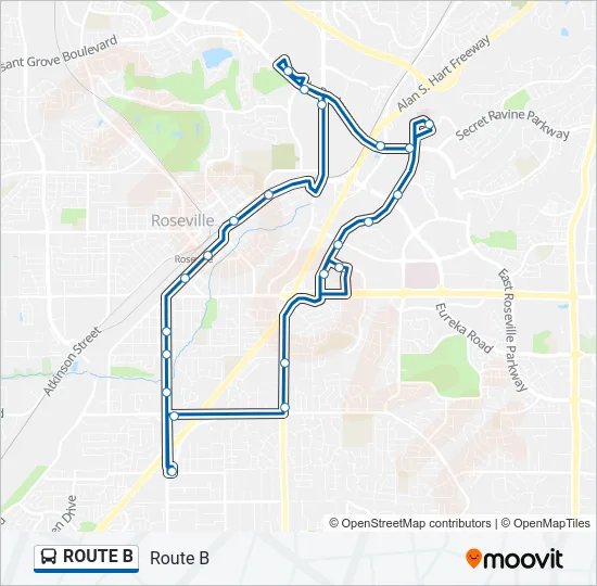 ROUTE B Bus Line Map