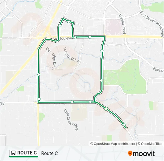 Mapa de ROUTE C de autobús