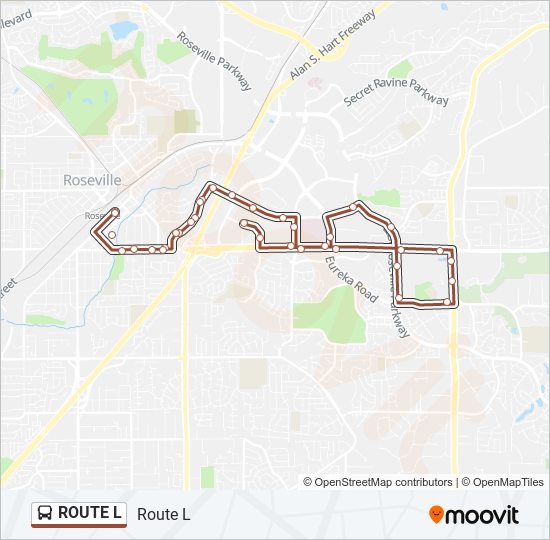 ROUTE L bus Line Map