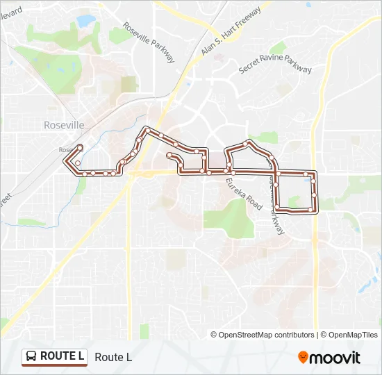 Mapa de ROUTE L de autobús