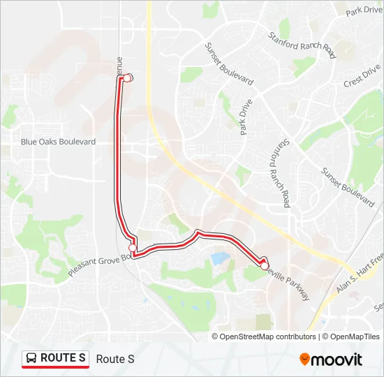 ROUTE S Bus Line Map