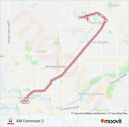 AM COMMUTER 2 Bus Line Map