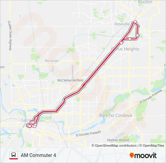 AM COMMUTER 4 Bus Line Map
