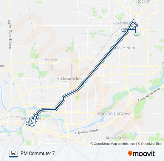 Mapa de PM COMMUTER 7 de autobús