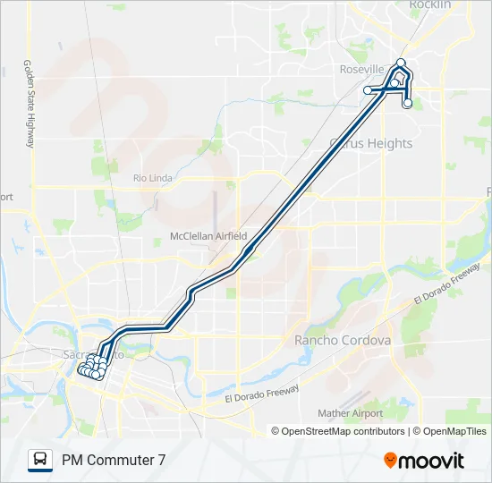 PM COMMUTER 7 Bus Line Map