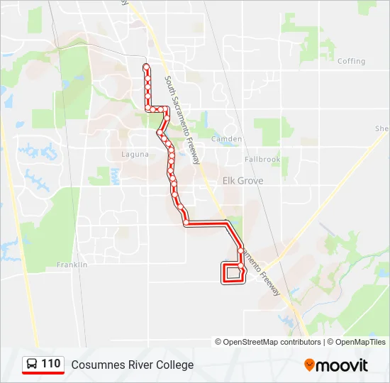 110 Bus Line Map