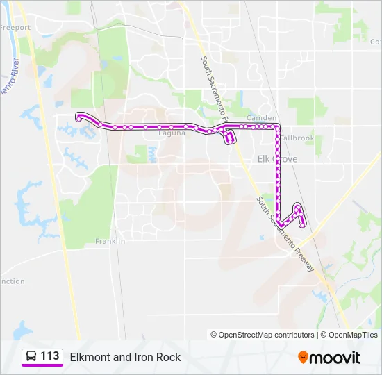 113 Bus Line Map