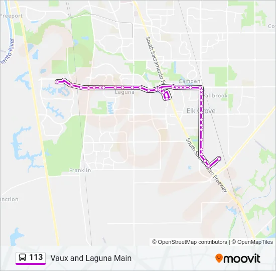 113 Bus Line Map