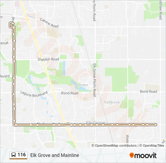 116 Bus Line Map