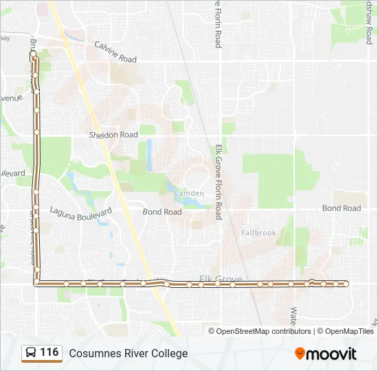 116 Bus Line Map