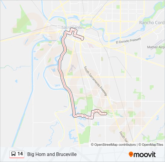 14 bus Line Map