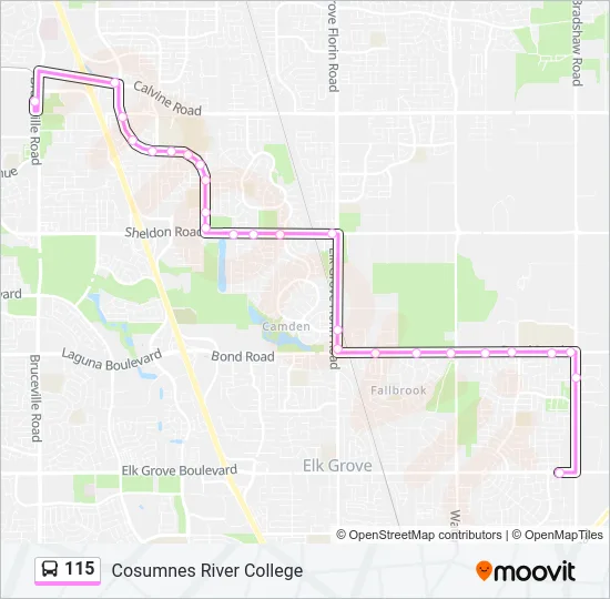 115 Bus Line Map