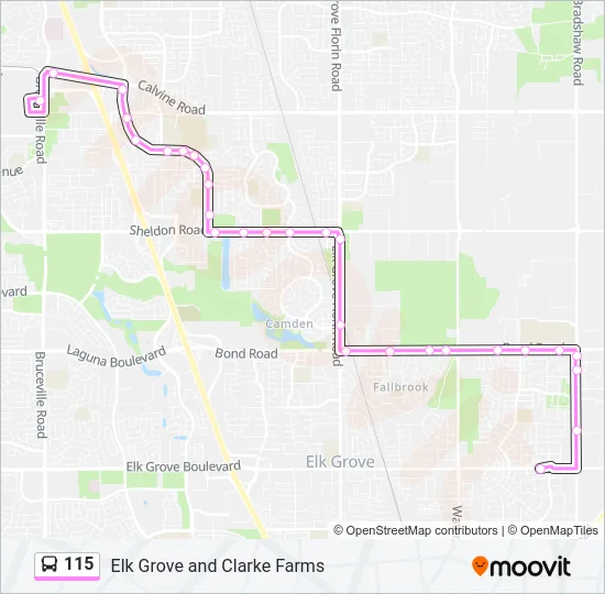115 Bus Line Map