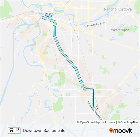 13 bus Line Map