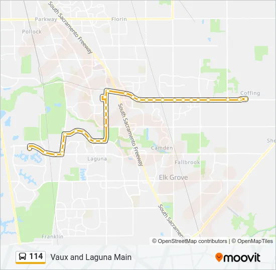 114 Bus Line Map