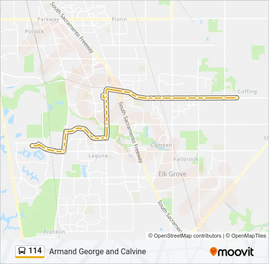 114 Bus Line Map