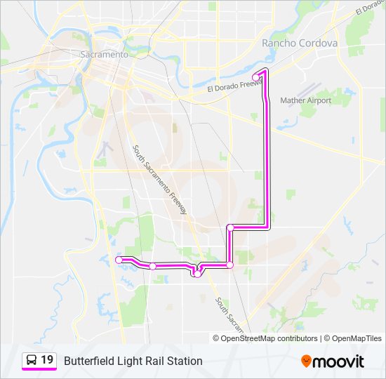 19 bus Line Map