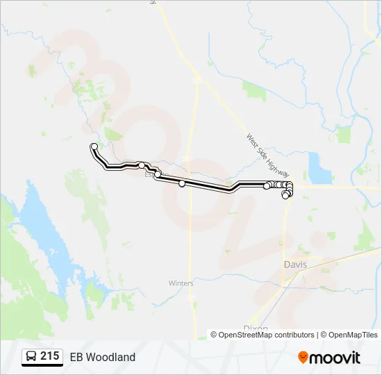 Mapa de 215 de autobús