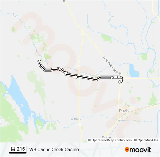 215 Bus Line Map