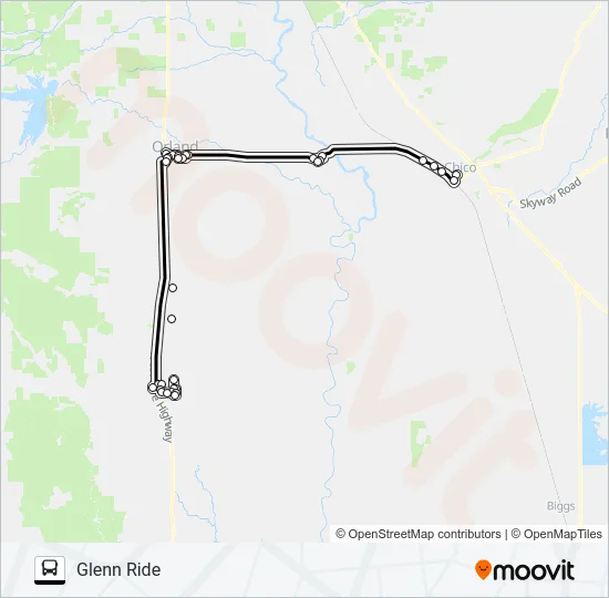 GLENN RIDE Bus Line Map
