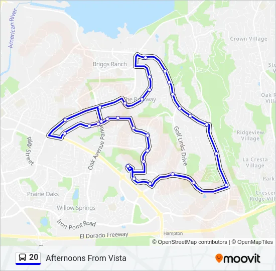20 Bus Line Map