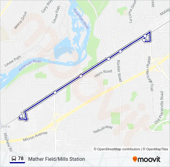 Mapa de 78 de autobús