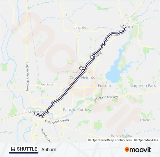 Mapa de SHUTTLE de autobús