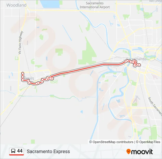 44 Bus Line Map