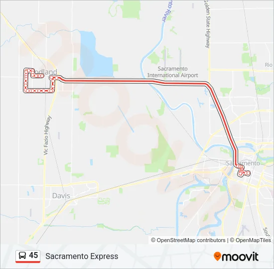 Mapa de 45 de autobús
