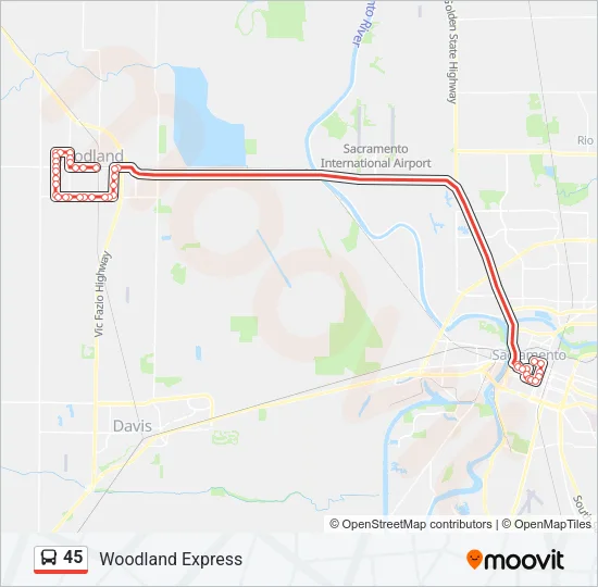 45 Bus Line Map