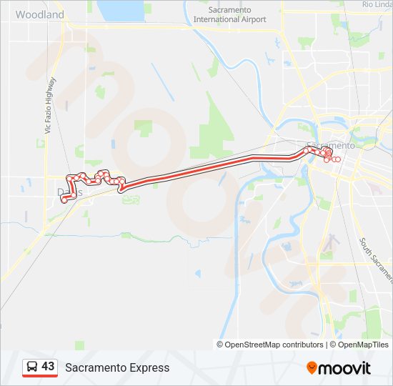 43 Bus Line Map