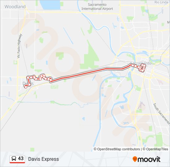 43 Bus Line Map