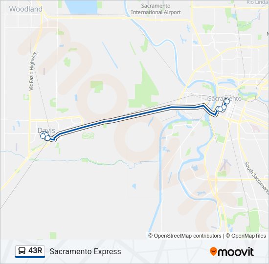43R Bus Line Map