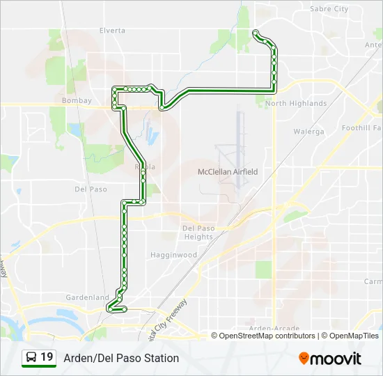 19 Bus Line Map
