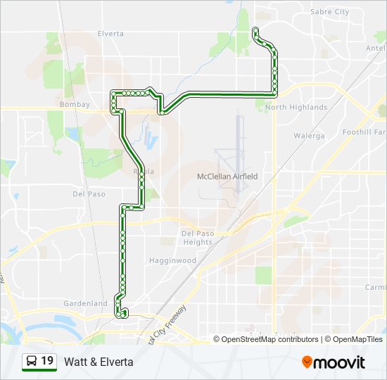 Mapa de 19 de autobús