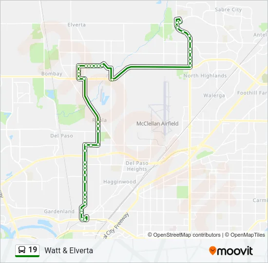 19 Bus Line Map